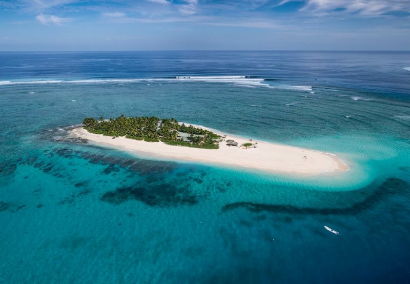 View of Namotu Island Resort from the Sea Plane