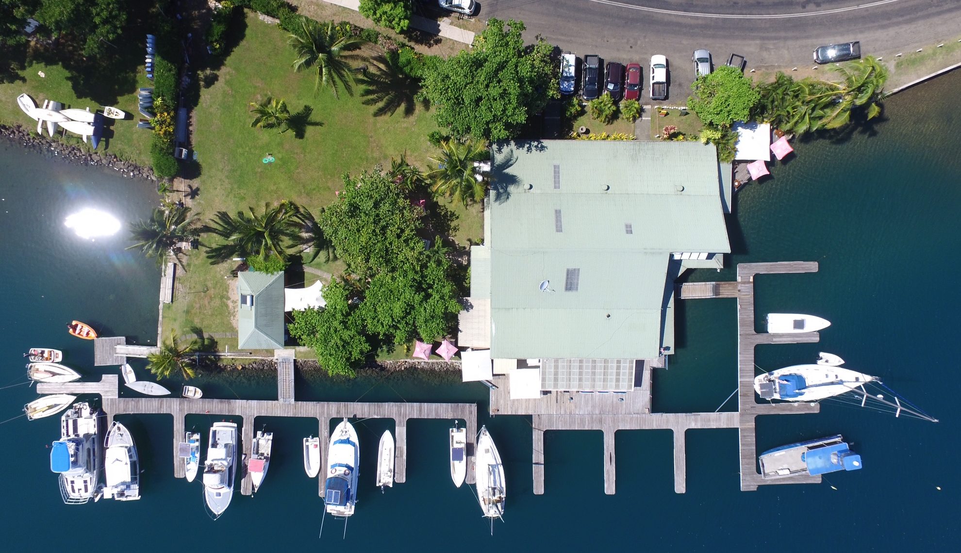 Aerial View of the Copra Shed 