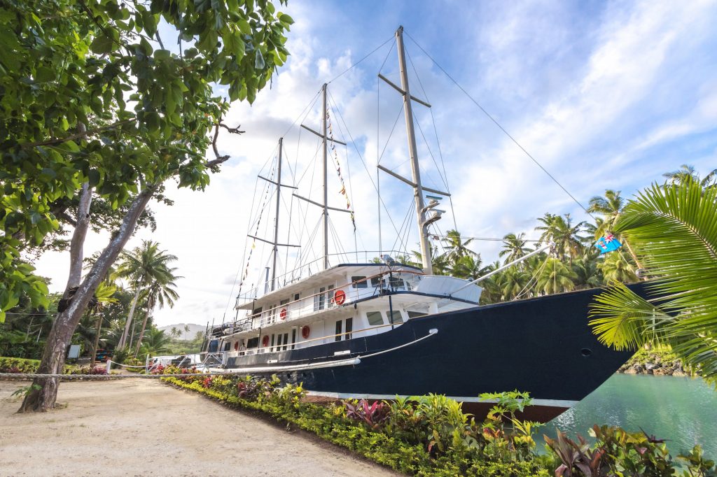 The Serenity, formerly the Tui Tai, has five state rooms. This ship is staying put.