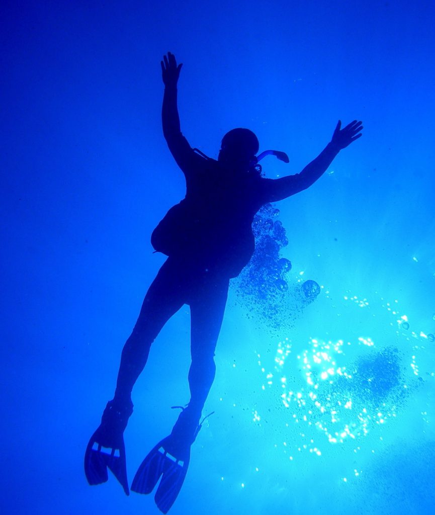 Snorkeler in Fiji -- 