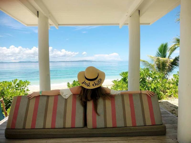 Sun Lounger on the Beach at Malamala Beach Club