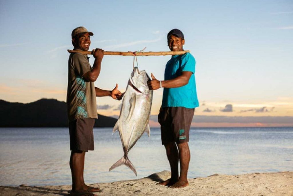 Caught Fish at Nanuya Island Resort