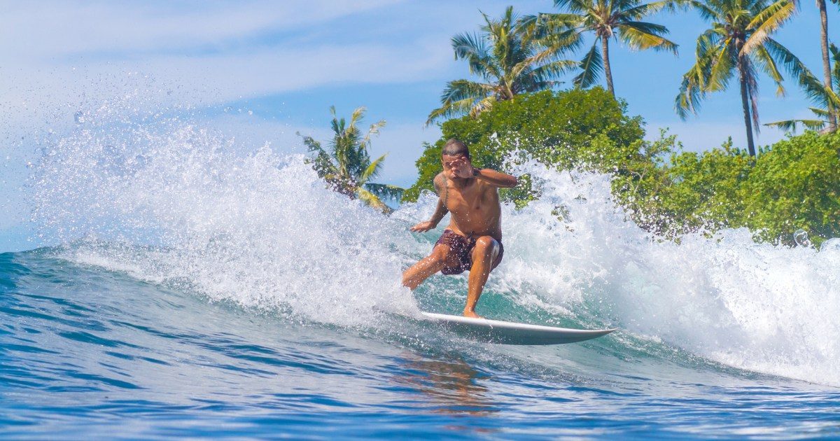 Surfing in Fiji