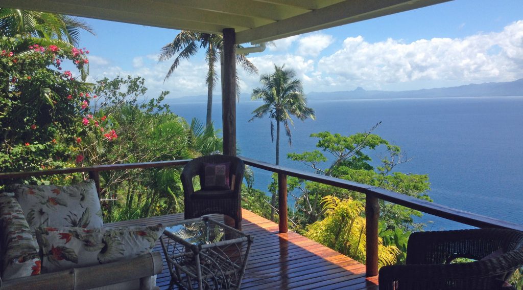 Naveria Heights Deck has an expansive view of the sea