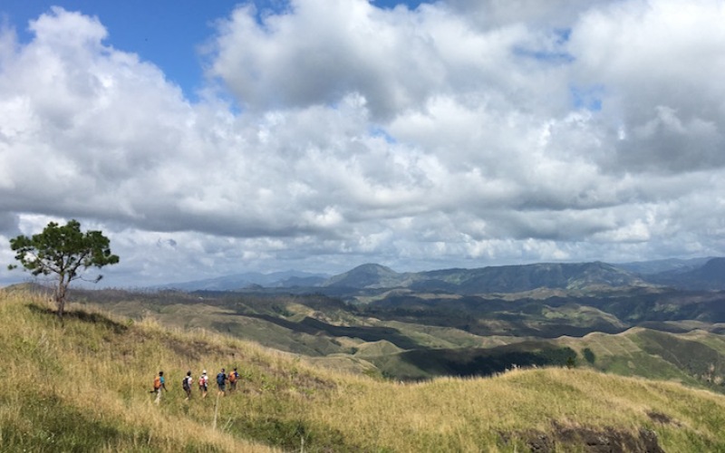 Views across the grasslands on the Cross Highland Hike and Full Monty