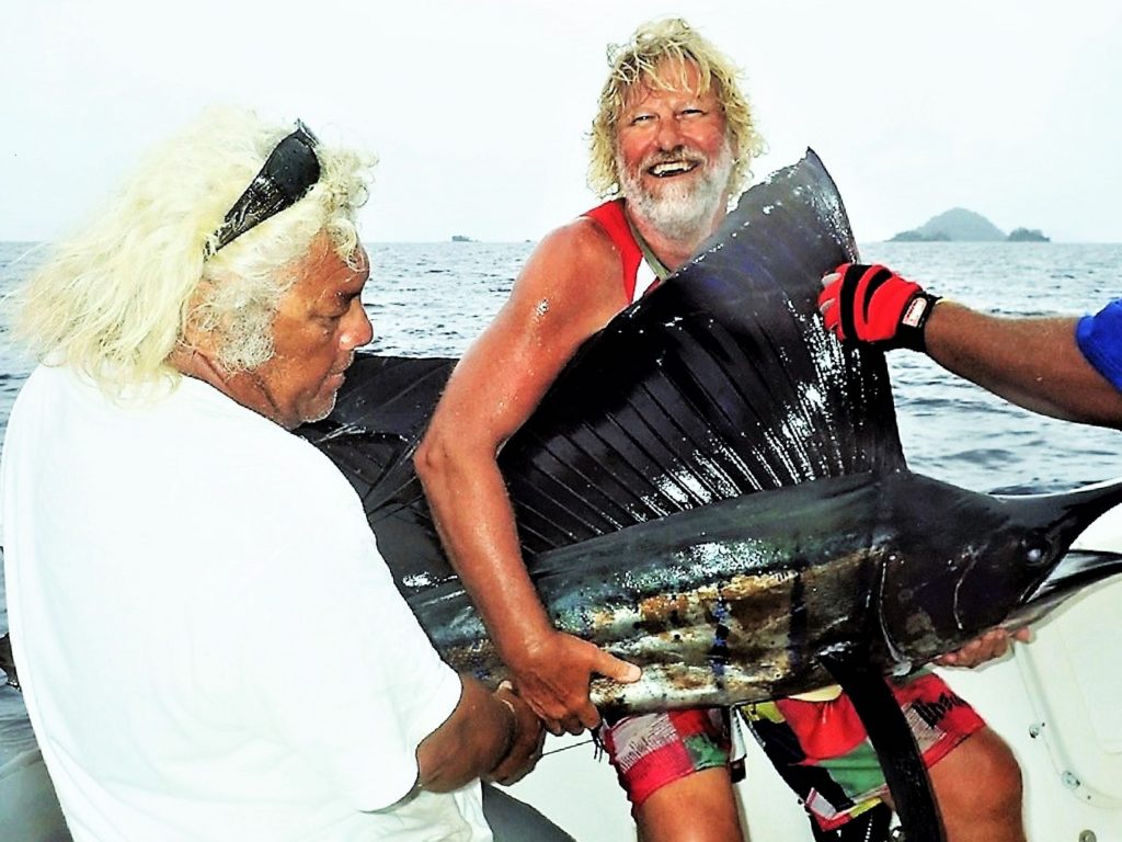 A Sailfish, one of many species that can be snagged in Taveuni